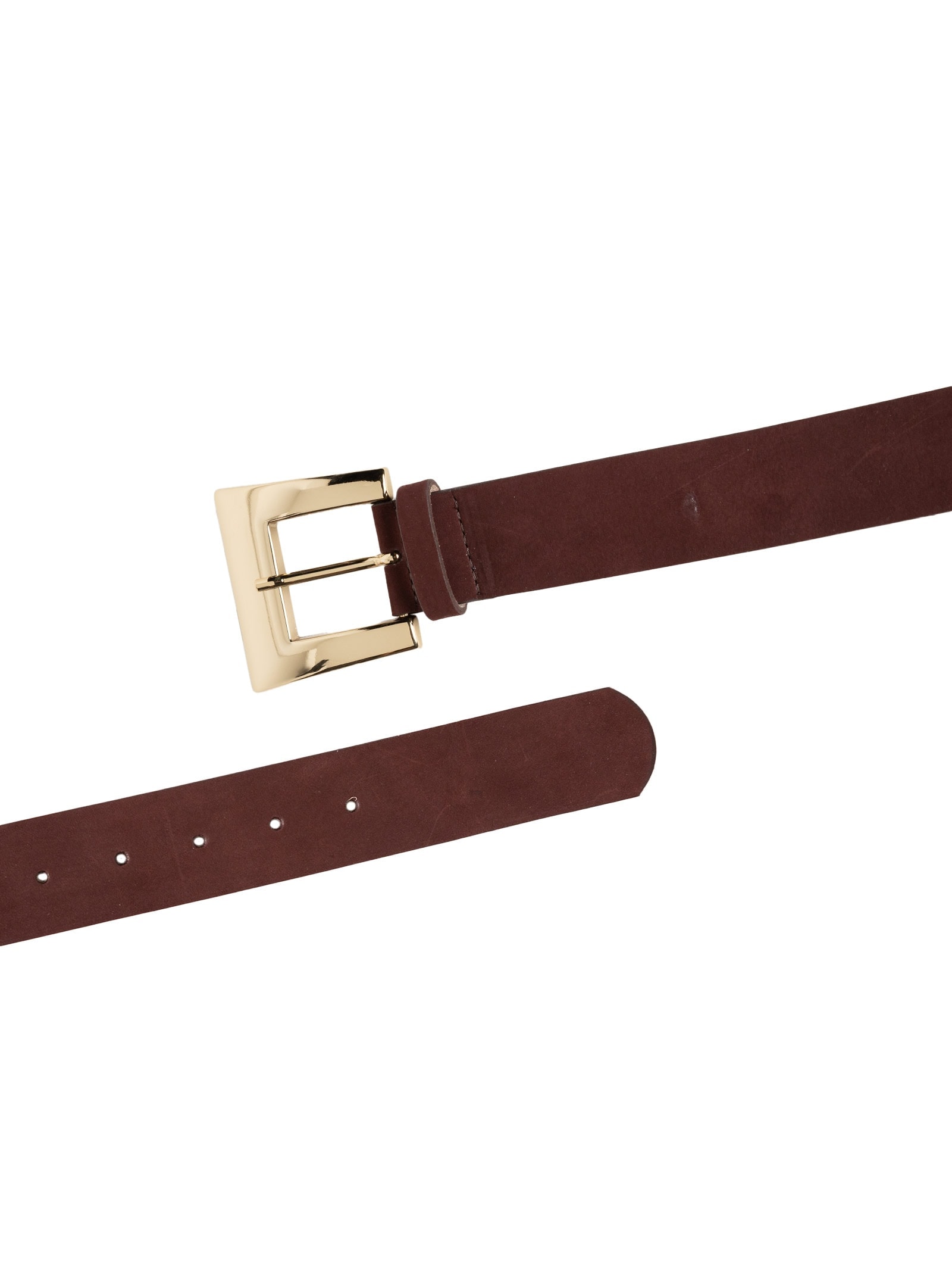 Cinto Feminino Com Fivela De Metal Quadrada Em Couro Marrom '2Essential
