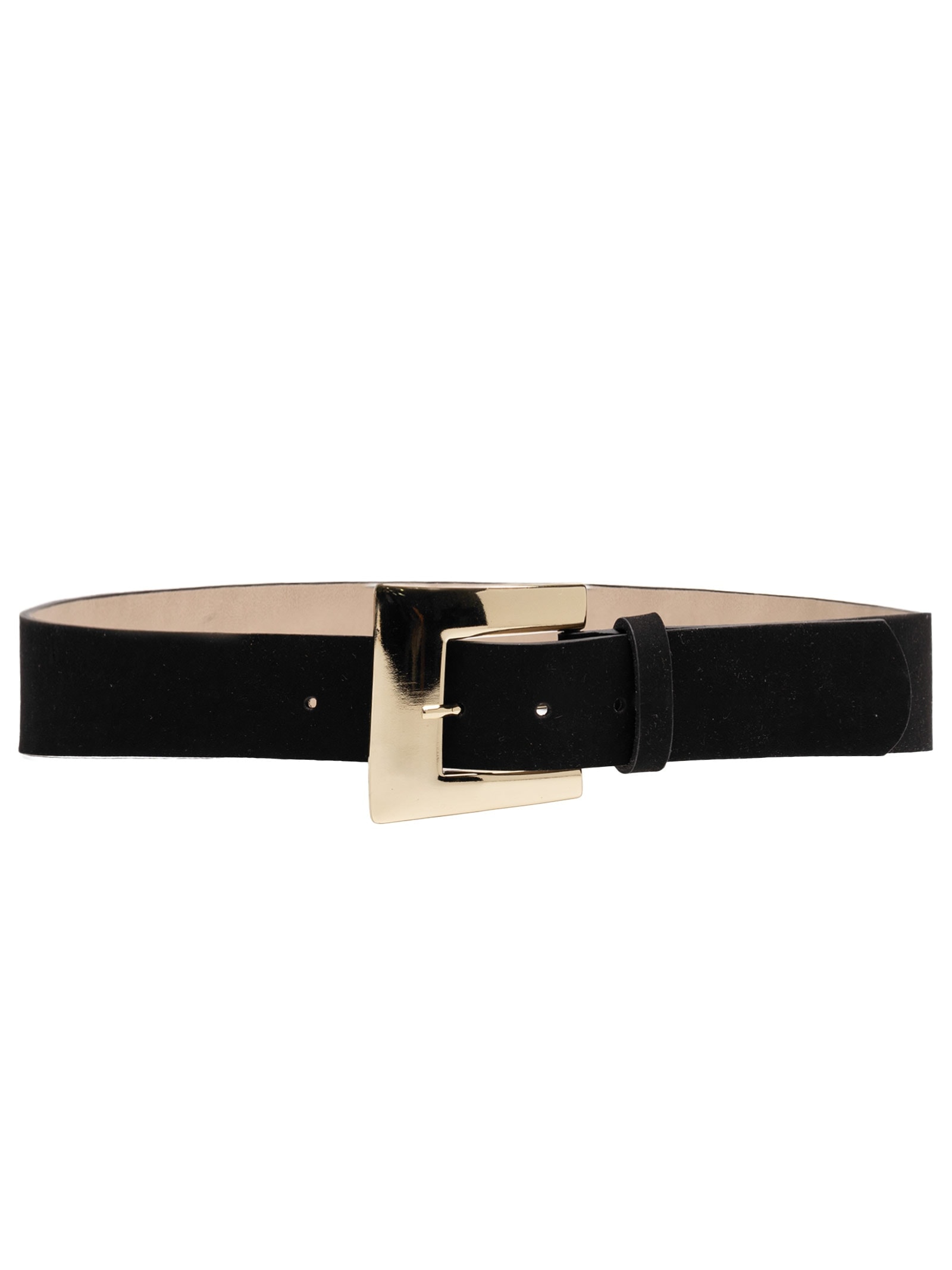 Cinto Feminino Com Fivela De Metal Quadrada Em Couro Preto '2Essential
