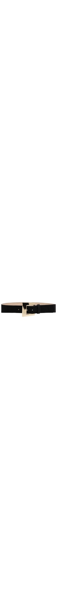 Cinto Feminino Com Fivela De Metal Quadrada Em Couro - Preto