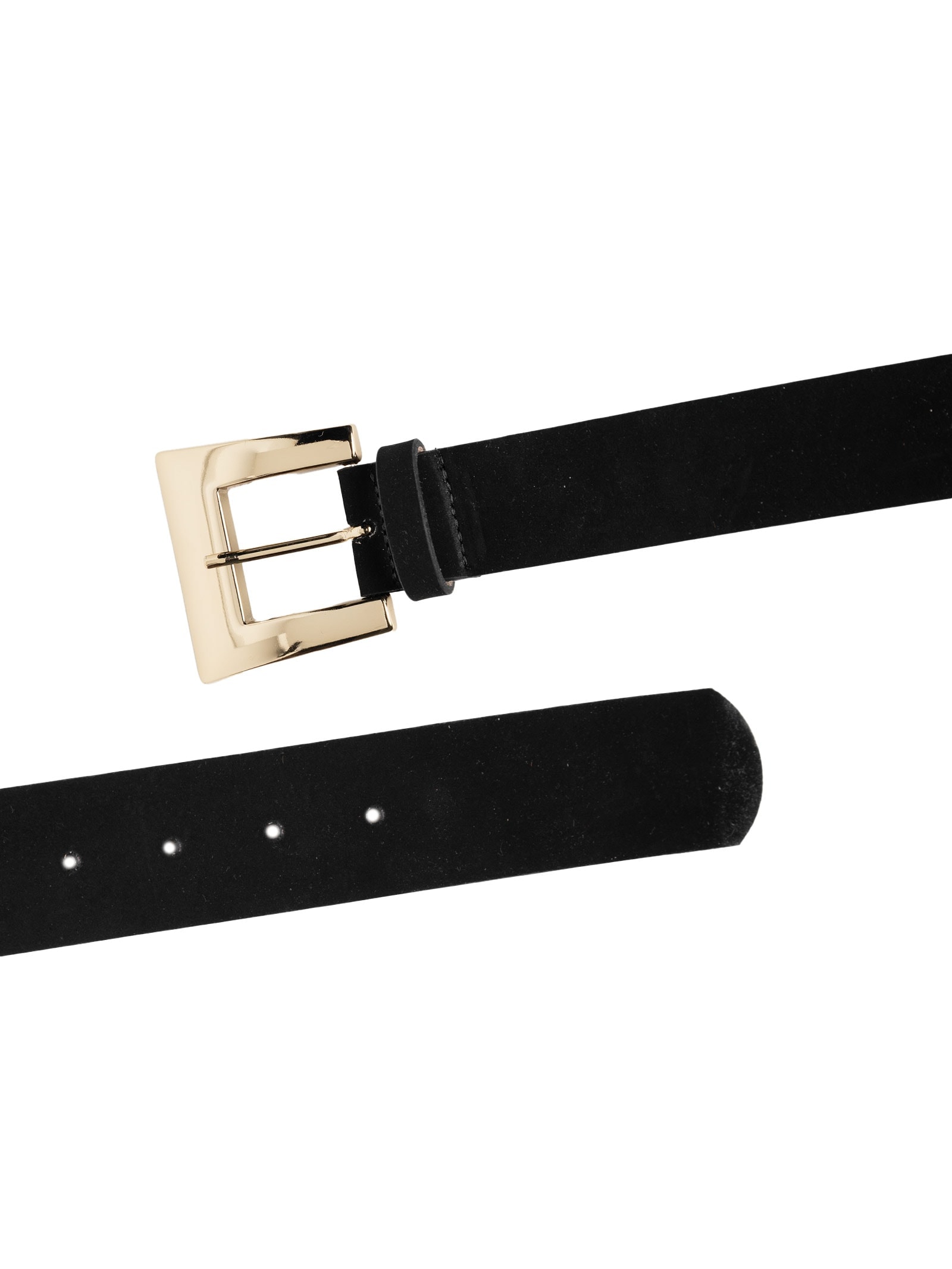 Cinto Feminino Com Fivela De Metal Quadrada Em Couro Preto '2Essential