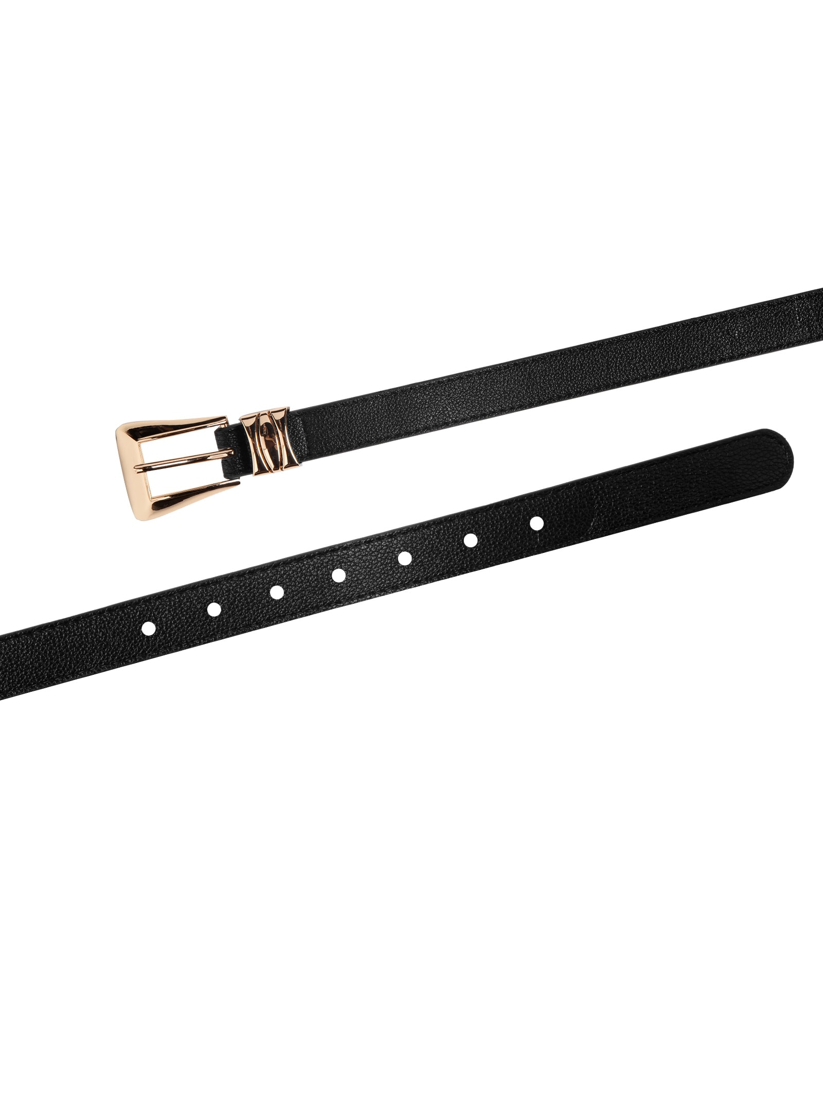 Cinto Feminino Com Fivela E Passante Metálicos Preto Basiq