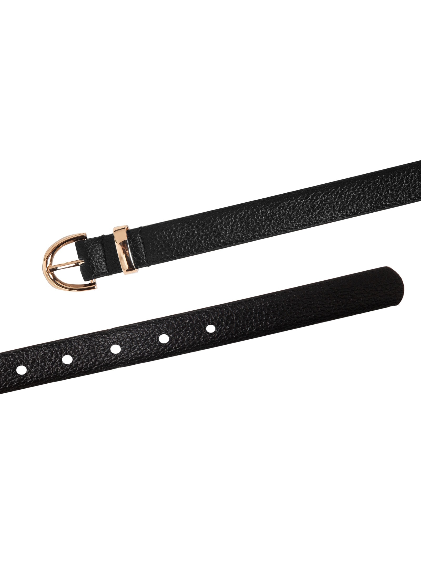 Cinto Feminino Com Fivela E Passante Metálicos Preto Basiq