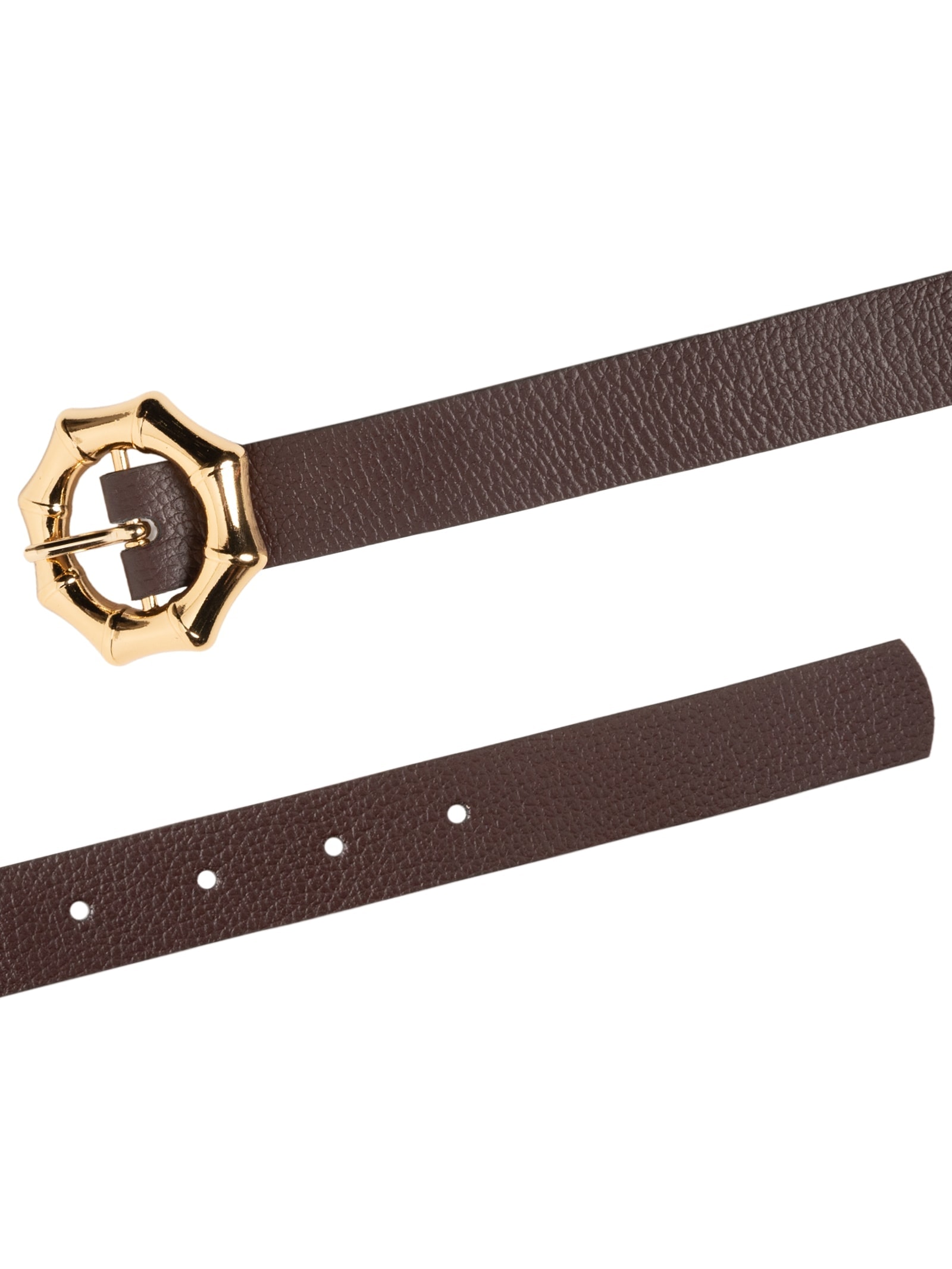 Cinto Feminino Com Fivela Orgânica Em Couro Marrom '2Essential