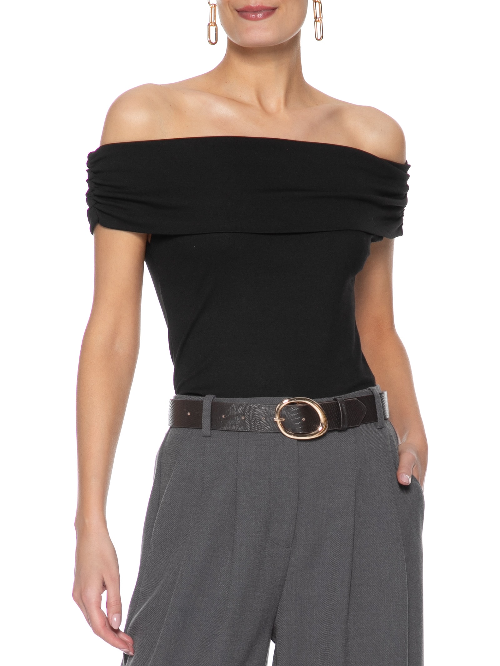 Cinto Feminino Com Fivela Orgânica Em Couro Marrom '2Essential