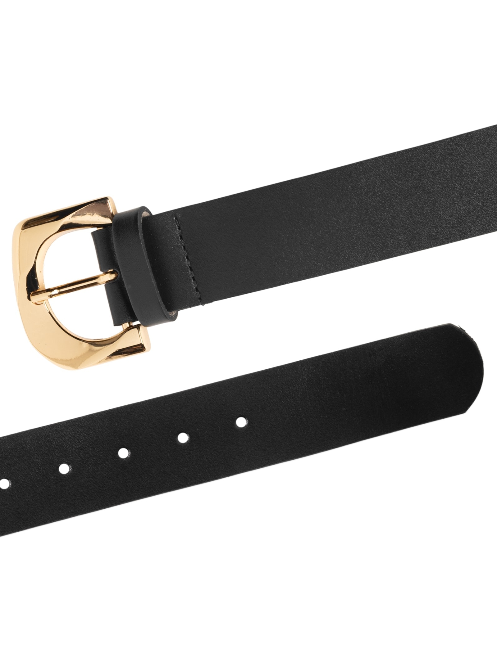 Cinto Feminino Com Fivela Orgânica Em Couro Preto '2Essential