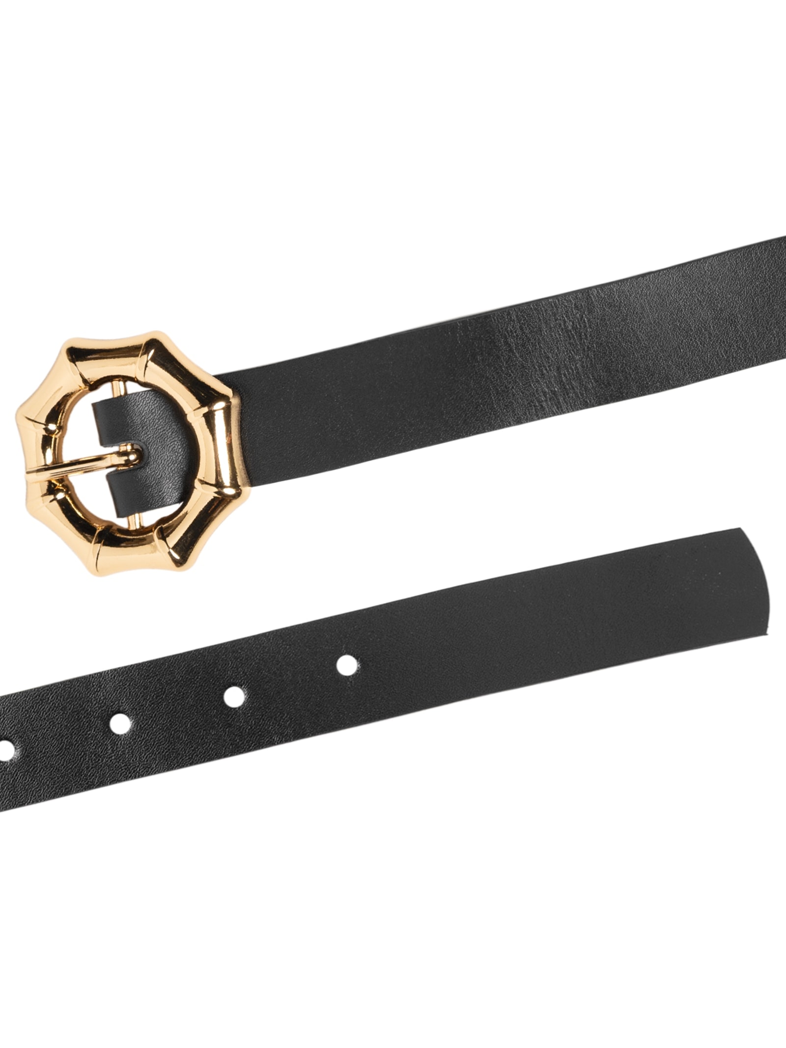 Cinto Feminino Com Fivela Orgânica Em Couro Preto '2Essential