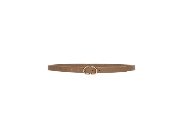 Cinto Feminino Com Fivela Oval - Bege