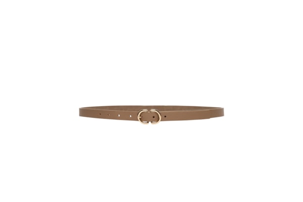 Cinto Feminino Com Fivela Oval - Bege