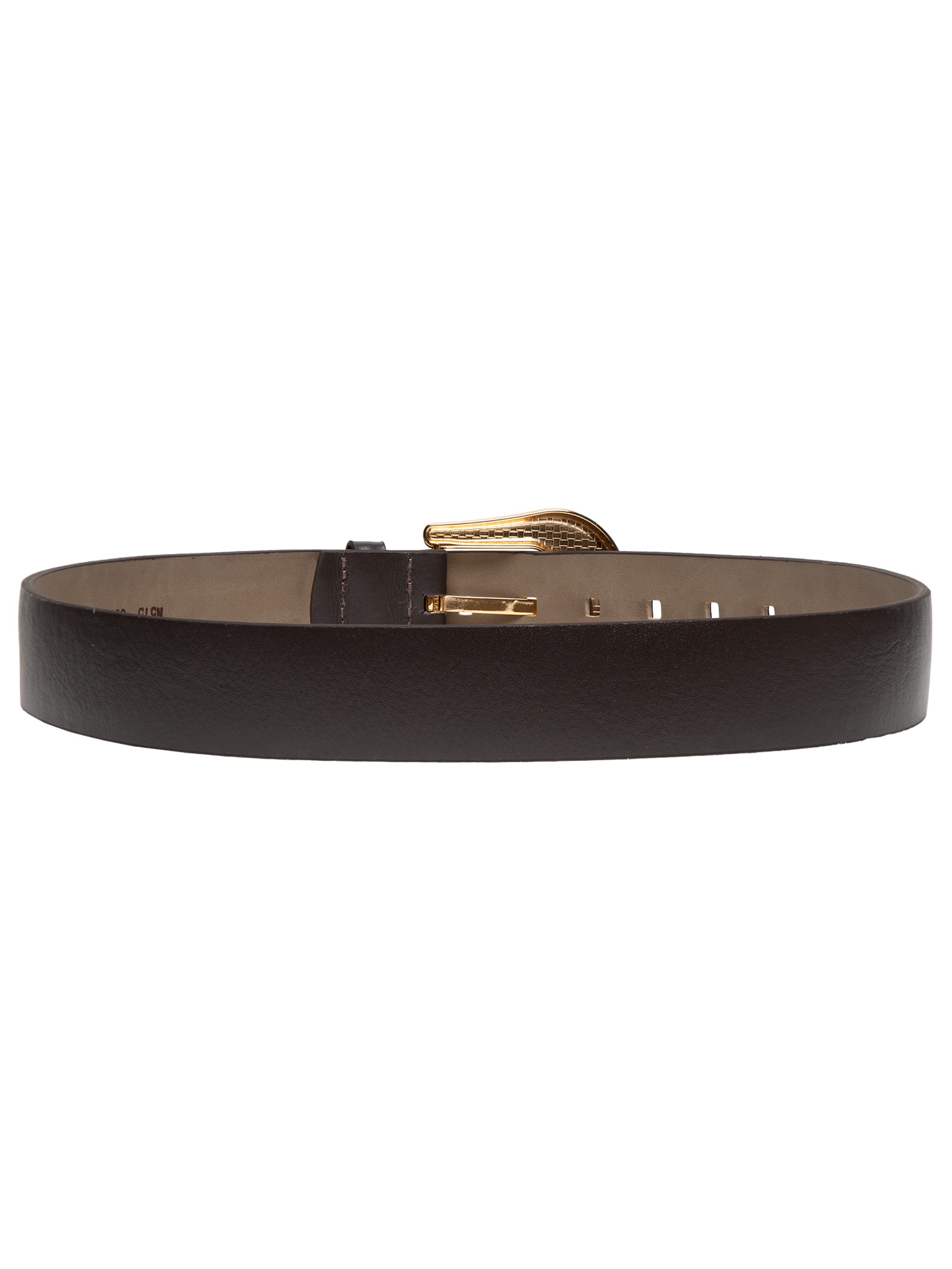 Cinto Feminino Com Fivela Oval Em Couro Marrom '2Essential
