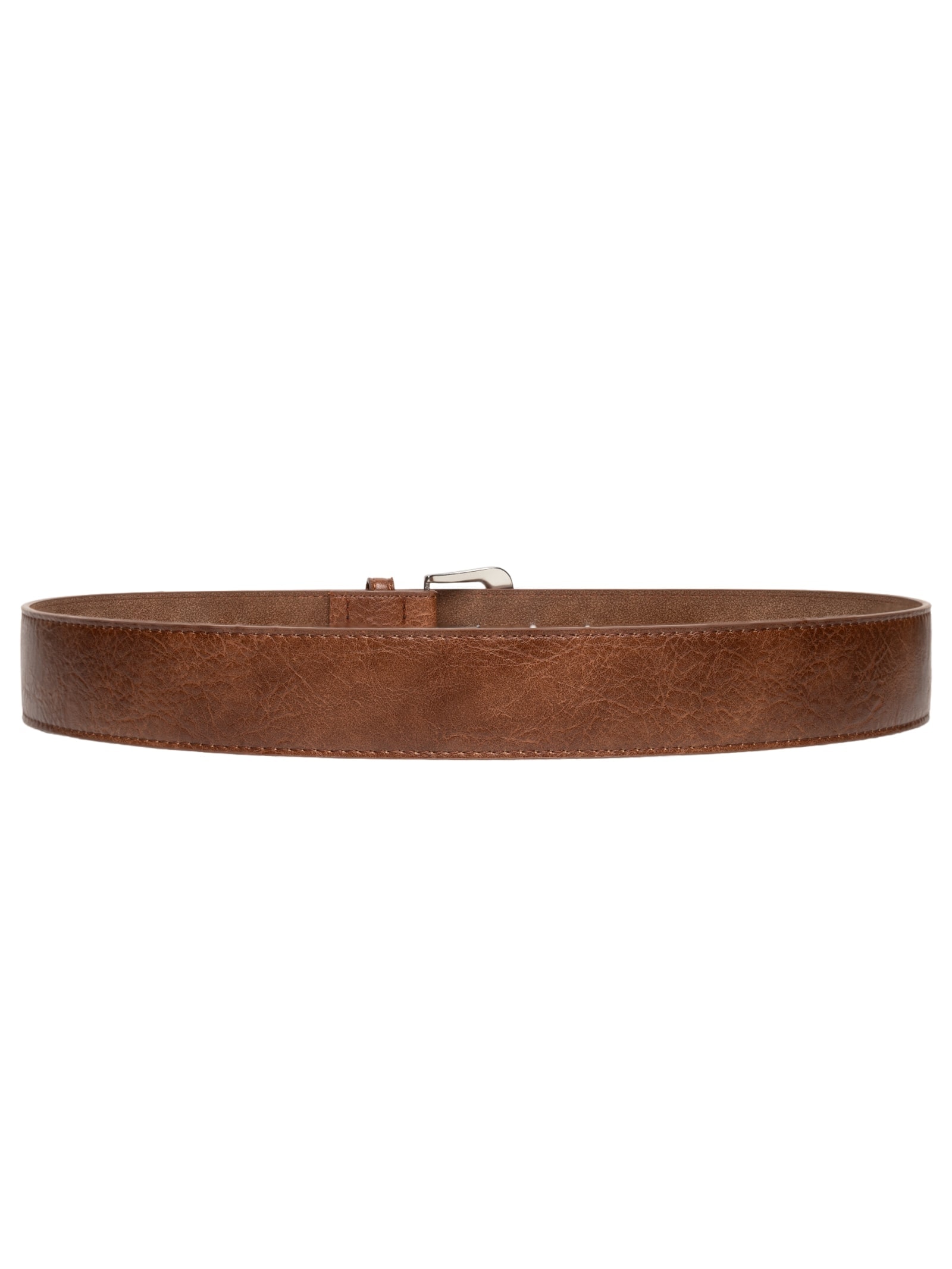 Cinto Feminino Com Fivela Prateada Bege Market 33