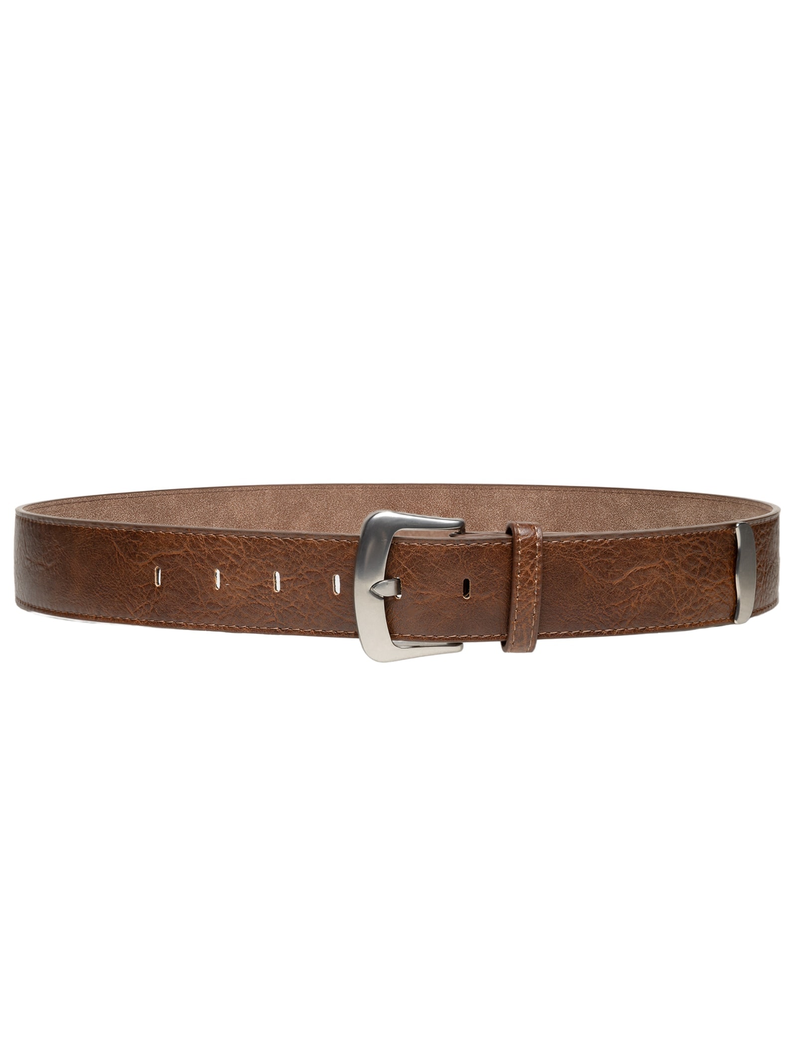 Cinto Feminino Com Fivela Prateada Marrom Market 33