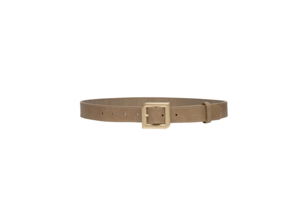 Cinto Feminino Com Fivela Quadrada - Bege