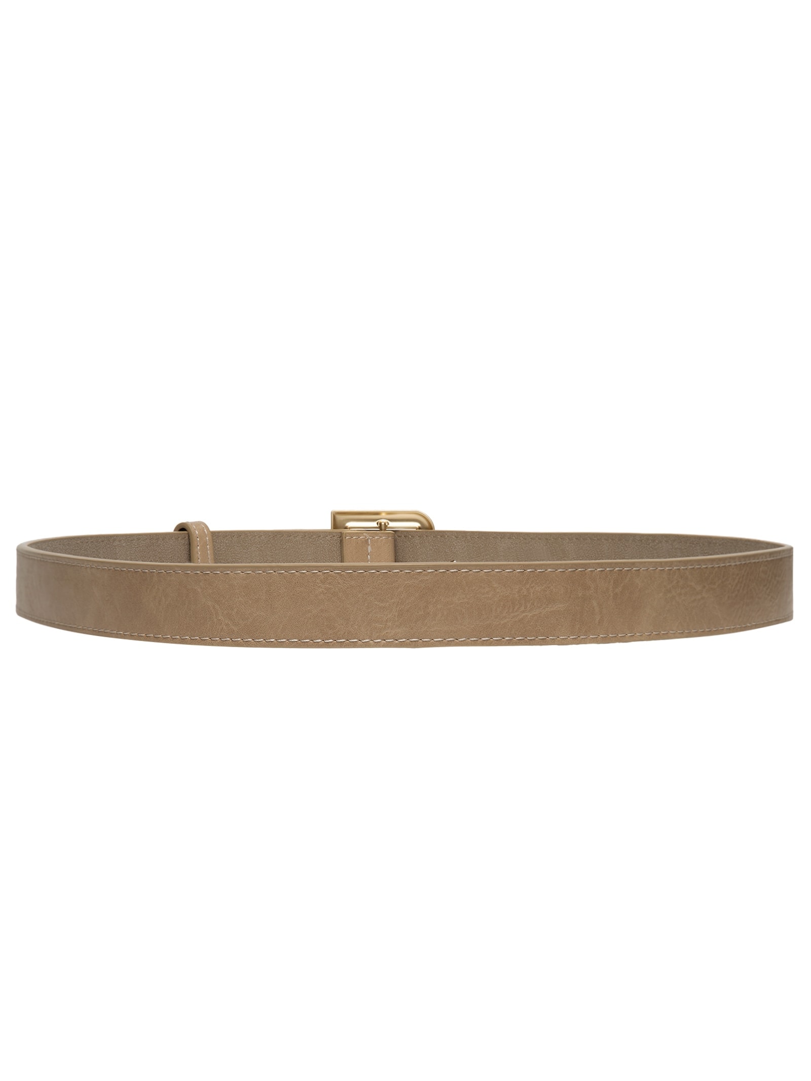 Cinto Feminino Com Fivela Quadrada Bege Market 33