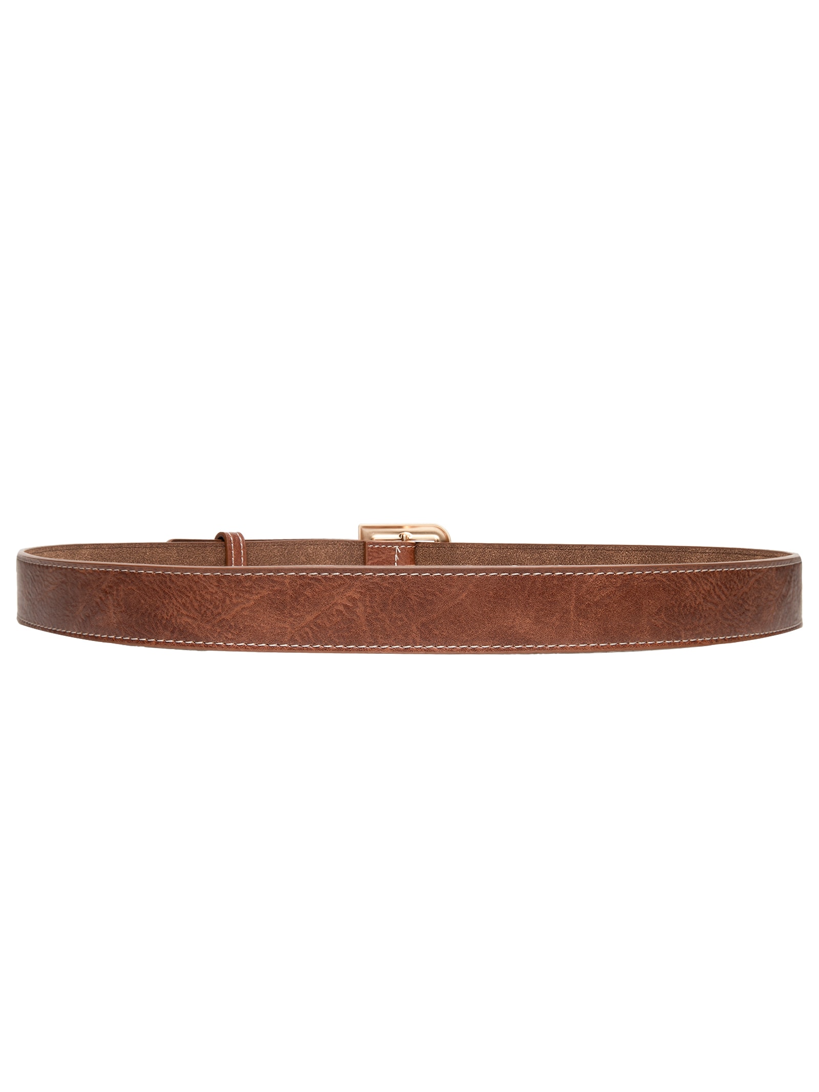 Cinto Feminino Com Fivela Quadrada Marrom Market 33