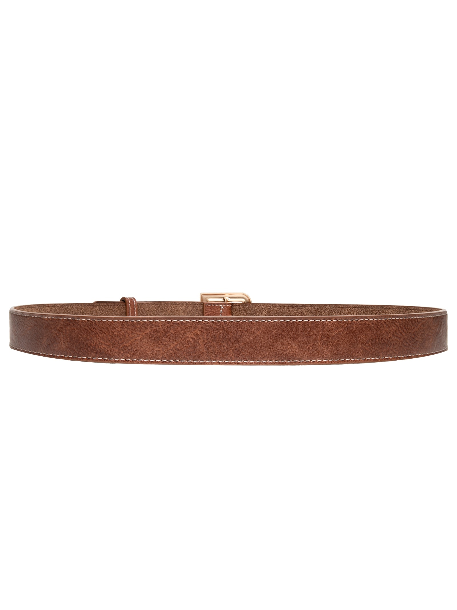 Cinto Feminino Com Fivela Quadrada Marrom Market 33