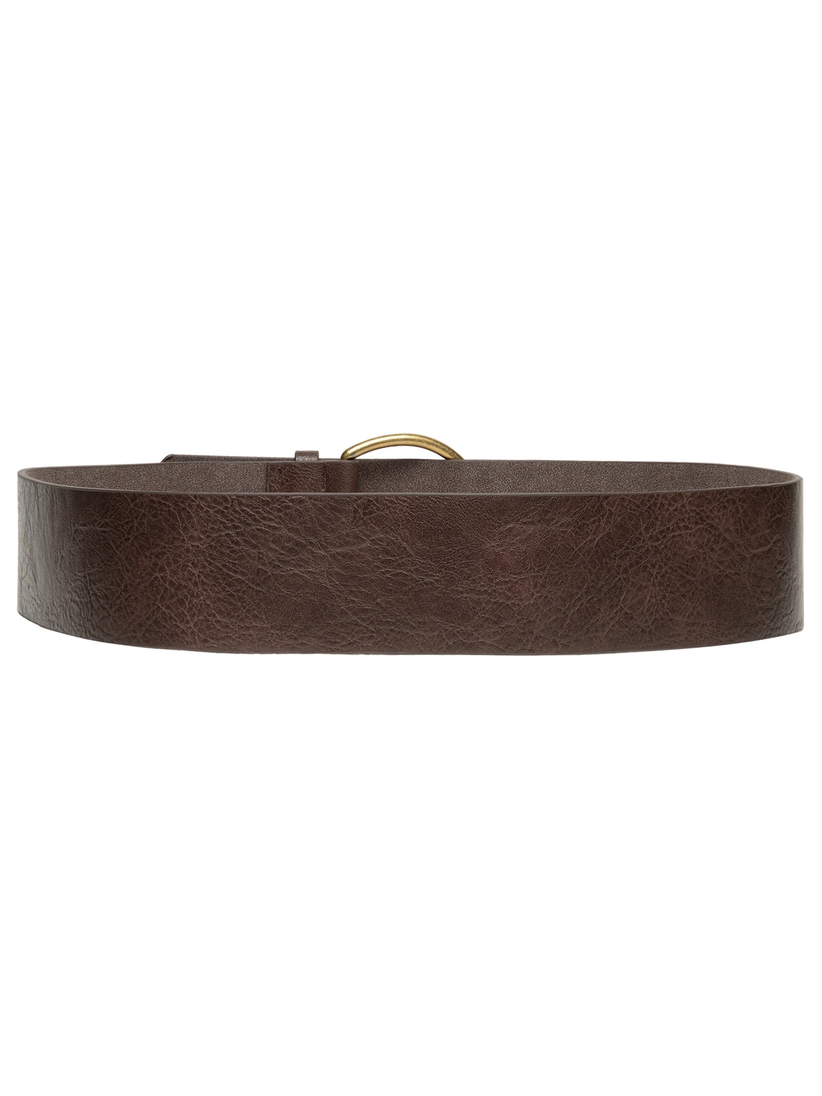 Cinto Feminino Com Fivela Redonda Marrom Market 33