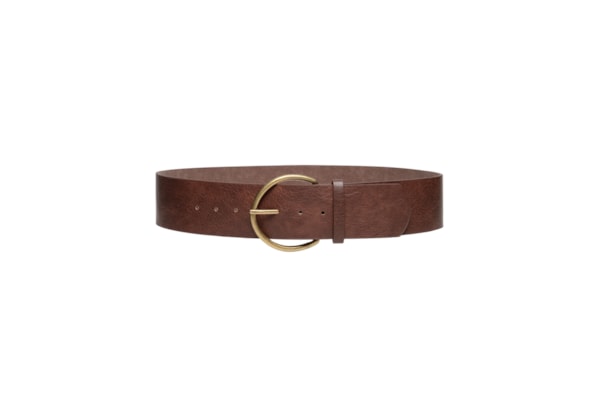 Cinto Feminino Com Fivela Redonda - Marrom