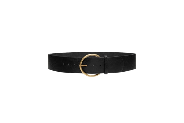 Cinto Feminino Com Fivela Redonda - Preto