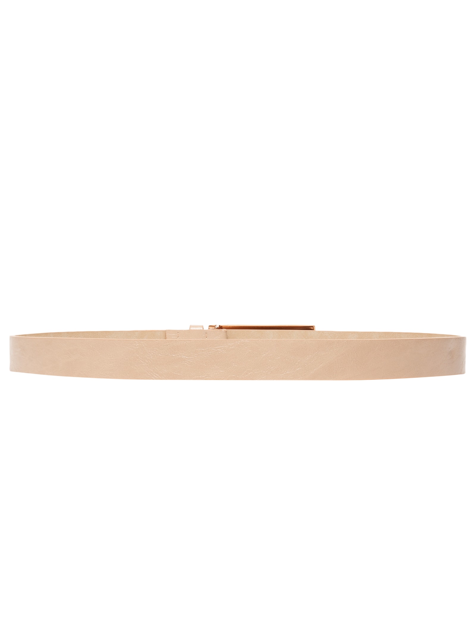 Cinto Feminino Com Fivela Retangular Bege Market 33