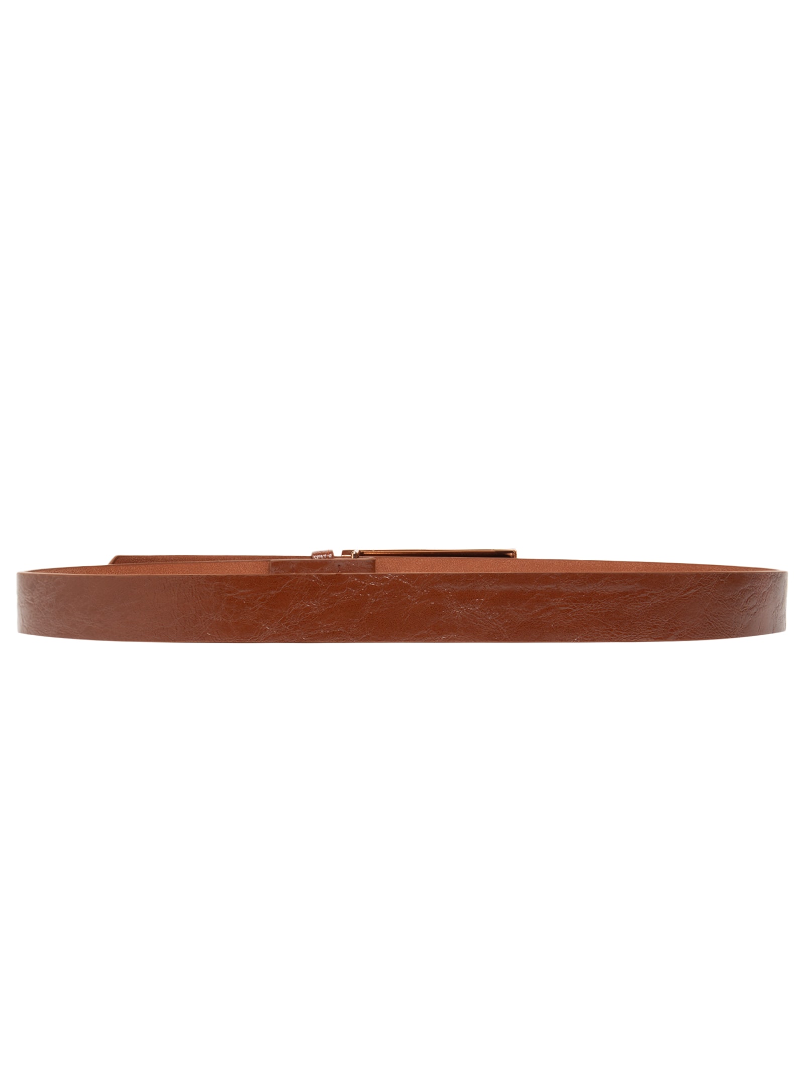 Cinto Feminino Com Fivela Retangular Marrom Market 33