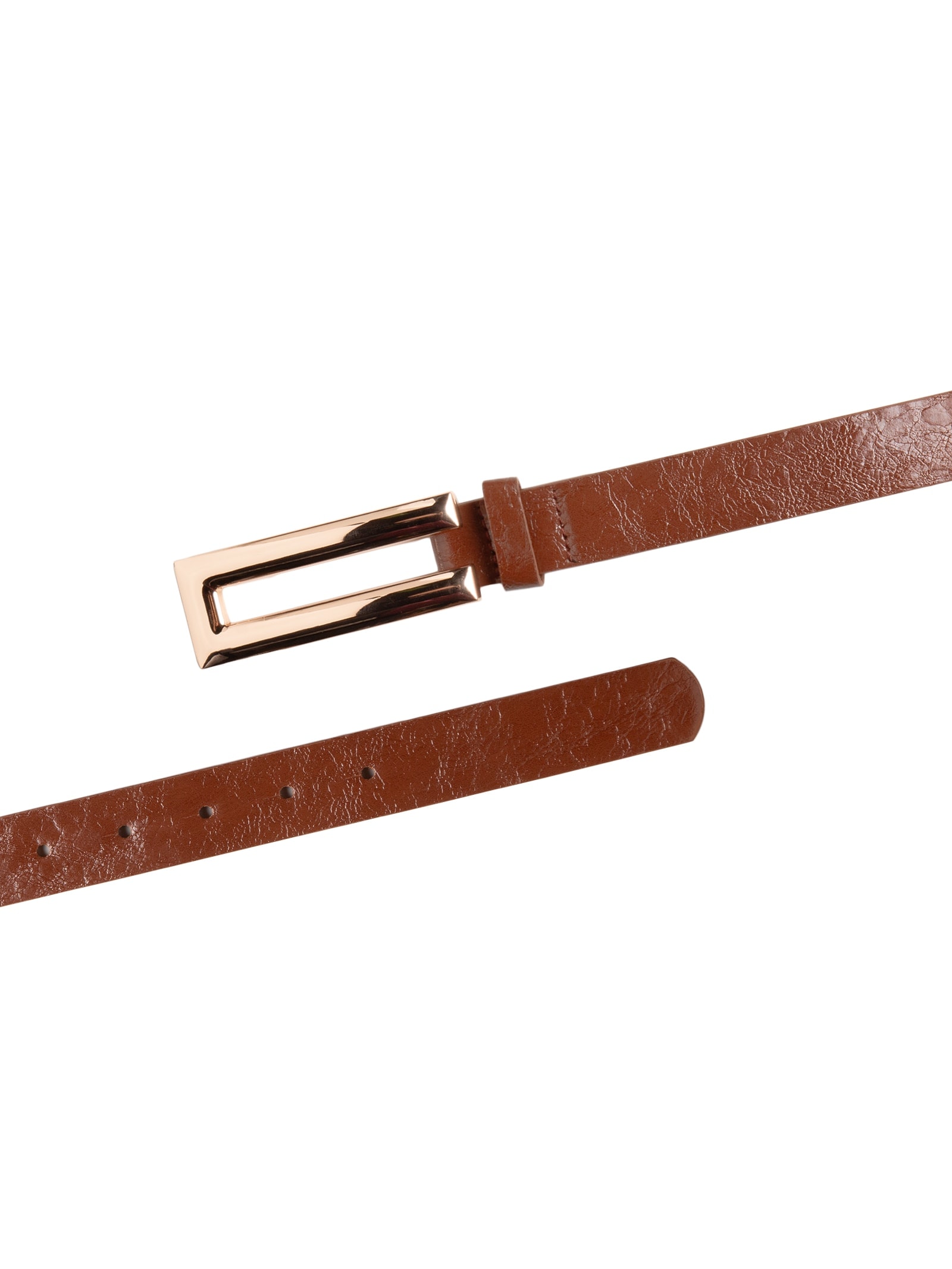 Cinto Feminino Com Fivela Retangular Marrom Market 33