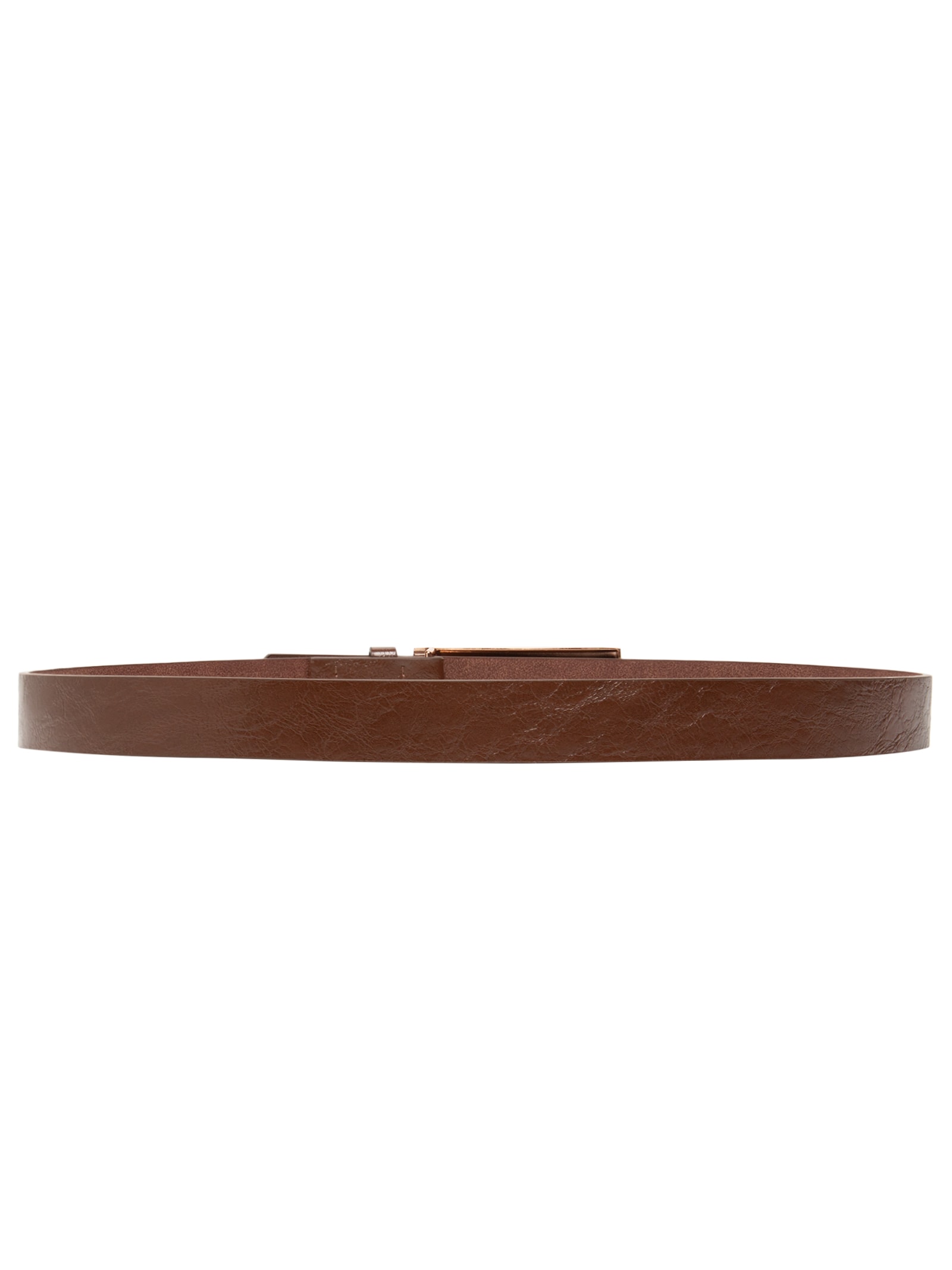 Cinto Feminino Com Fivela Retangular Marrom Market 33