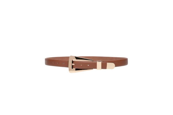 Cinto Feminino Com Fivela Retangular - Marrom