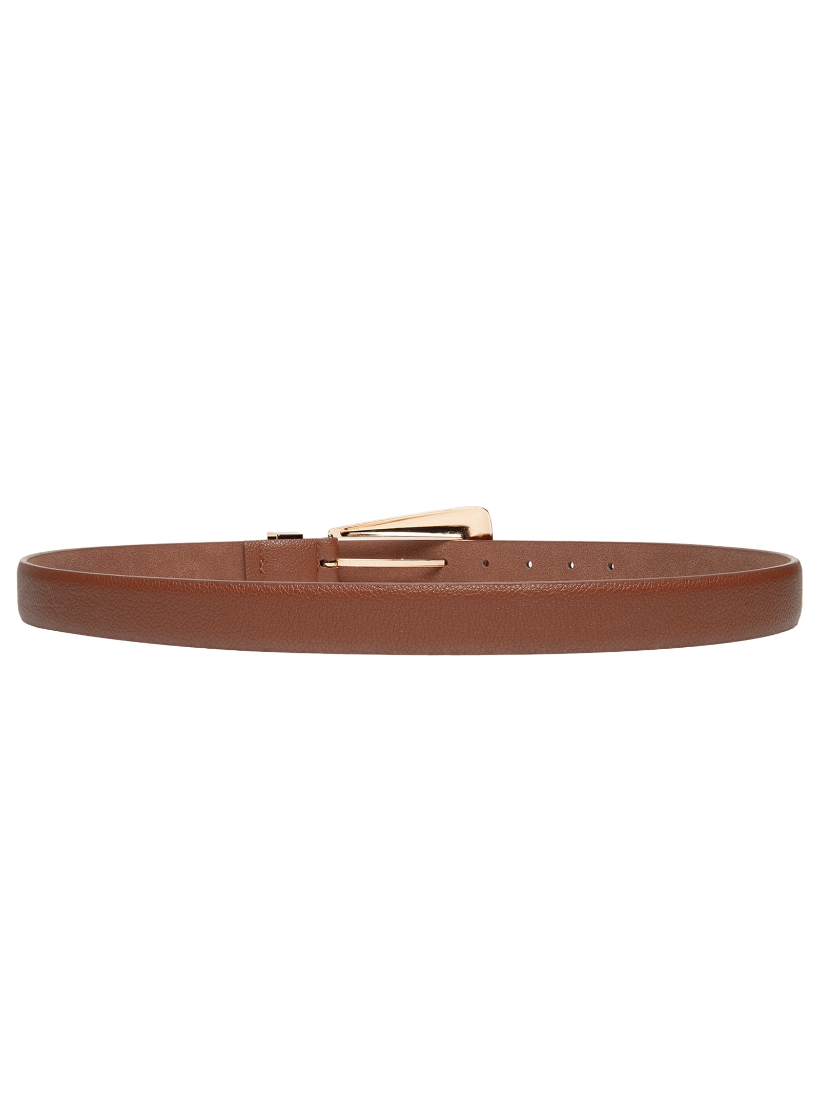Cinto Feminino Com Fivela Retangular Marrom Market 33