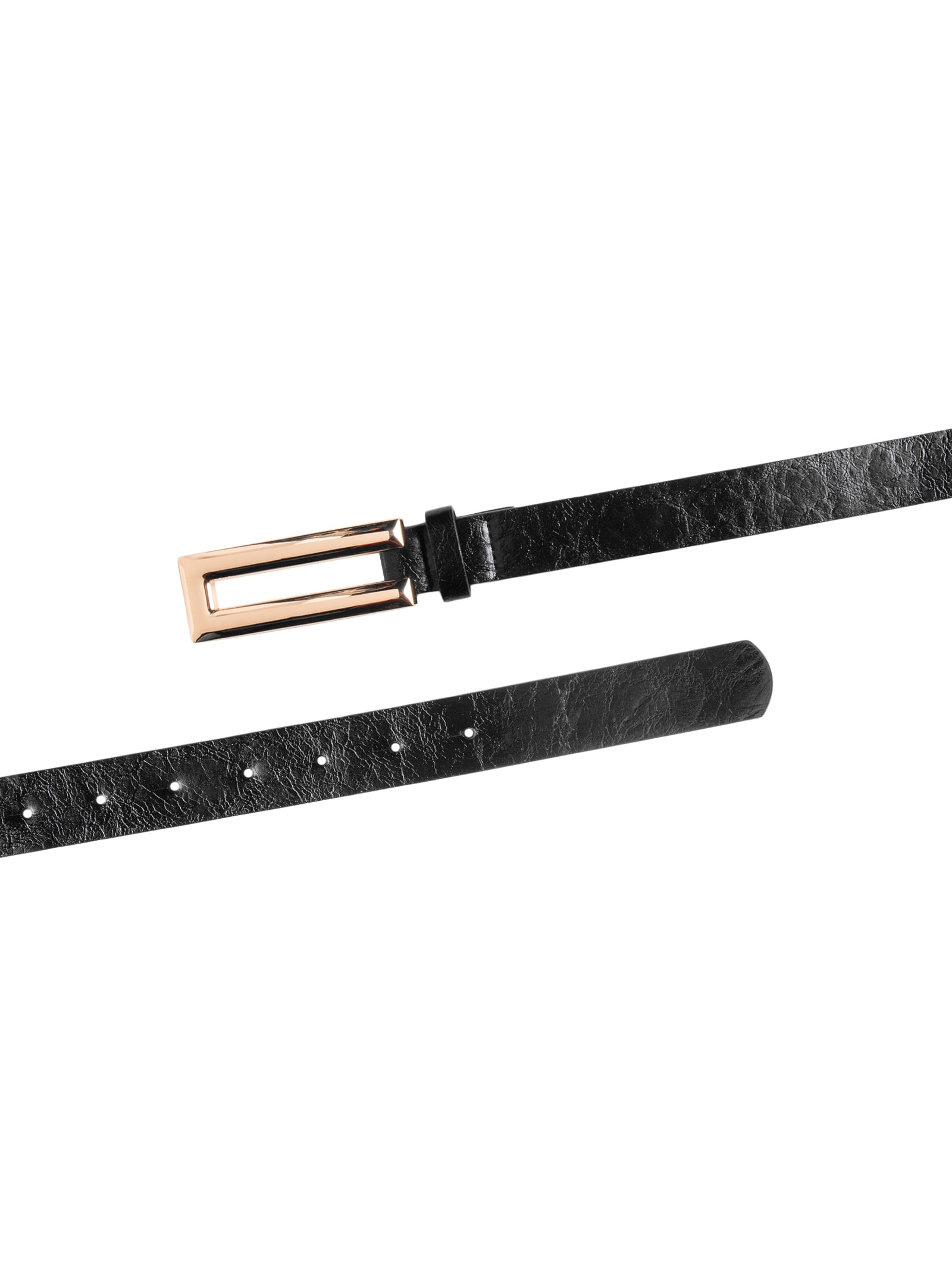 Cinto Feminino Com Fivela Retangular Preto Market 33