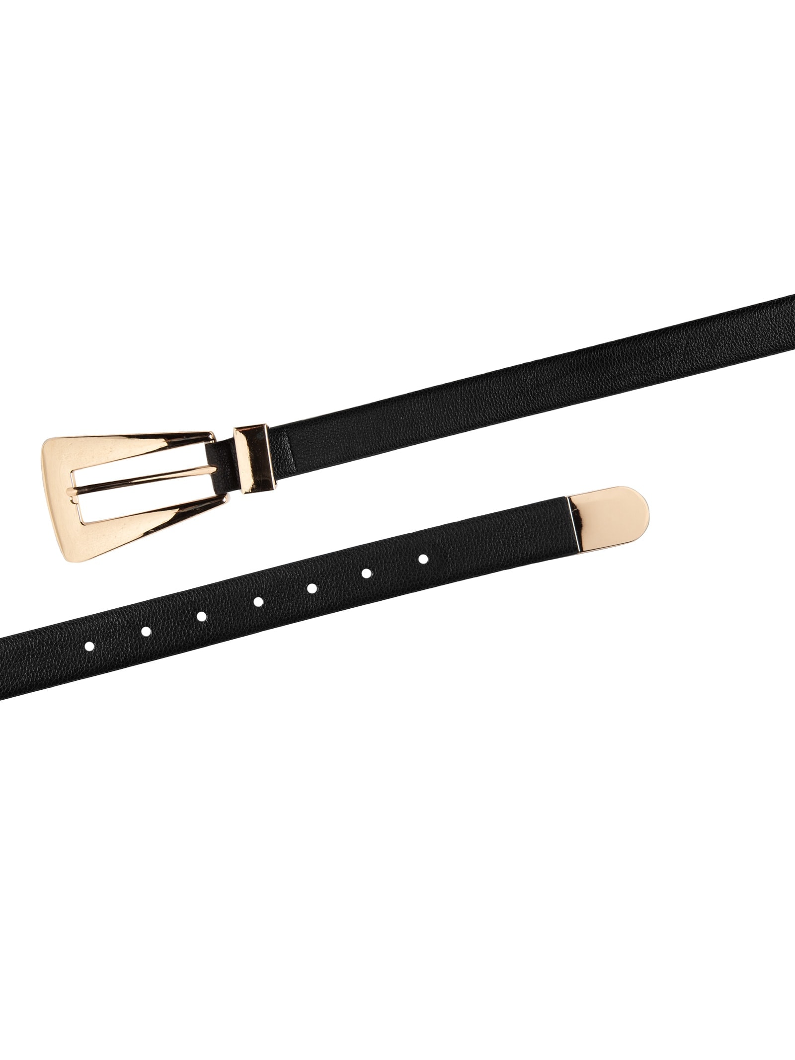 Cinto Feminino Com Fivela Retangular Preto Market 33