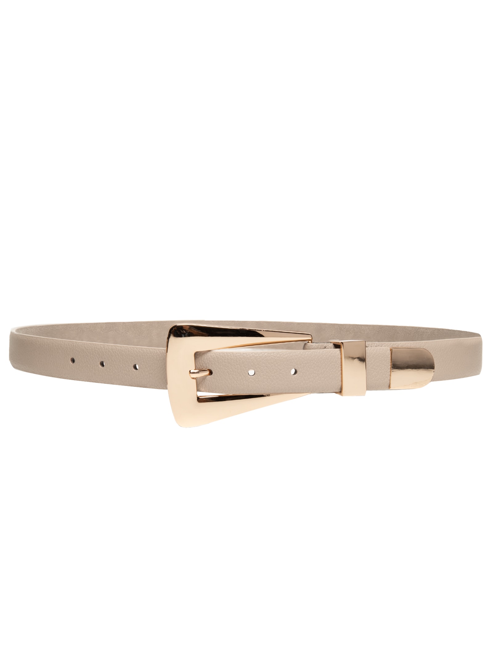 Cinto Feminino Com Fivela Retangular – Bege Market 33