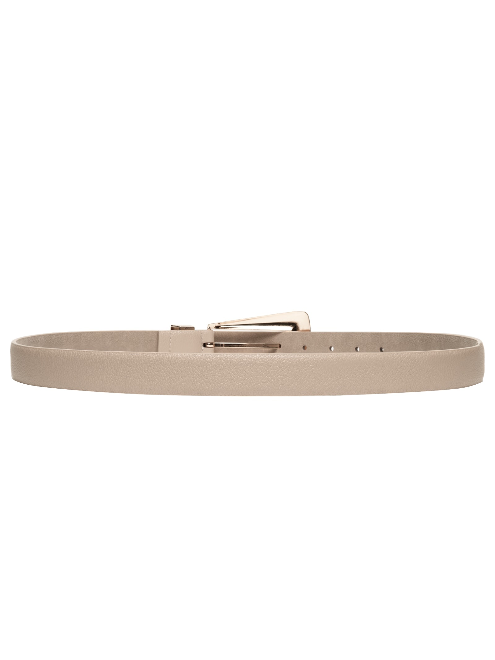 Cinto Feminino Com Fivela Retangular – Bege Market 33