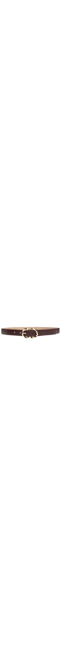 Cinto Feminino Com Fivela Texturizada Em Couro - Marrom