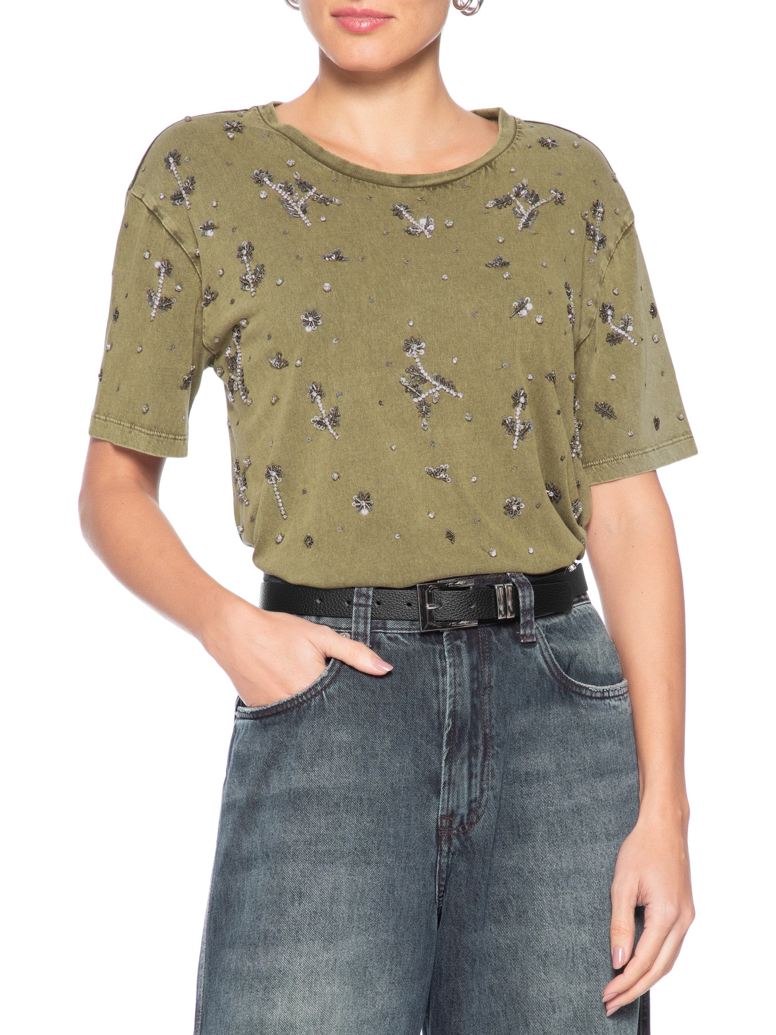 Cinto Feminino Com Passante Duplo Preto Market 33