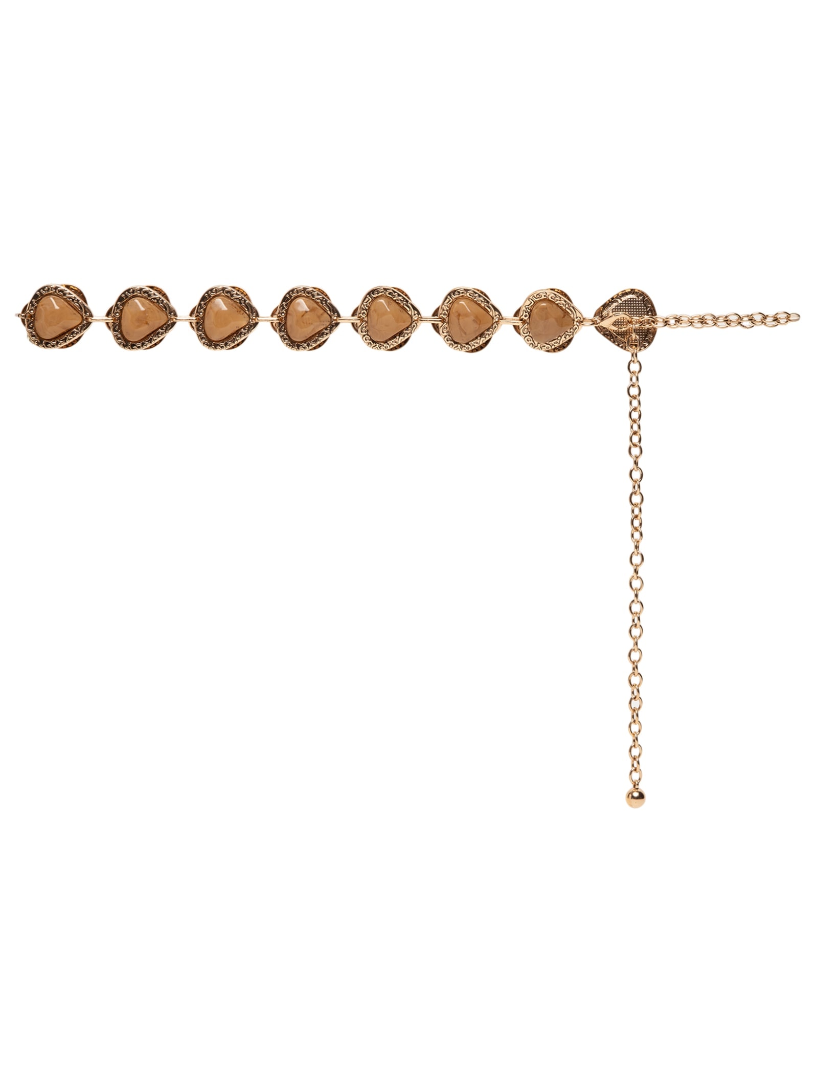 Cinto Feminino Com Pedrarias Bege Market 33