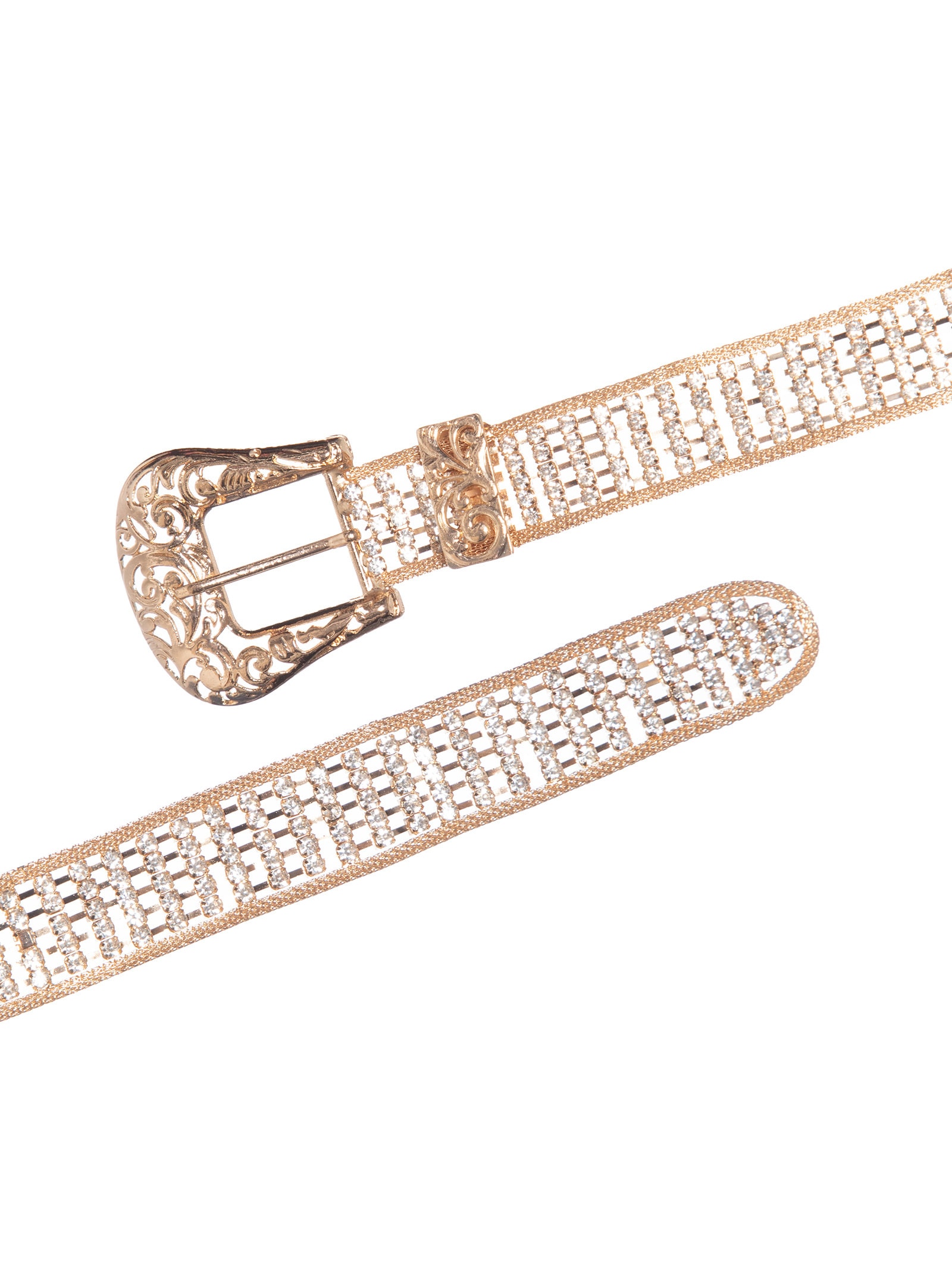 Cinto Feminino Com Strass Dourado  Market 33