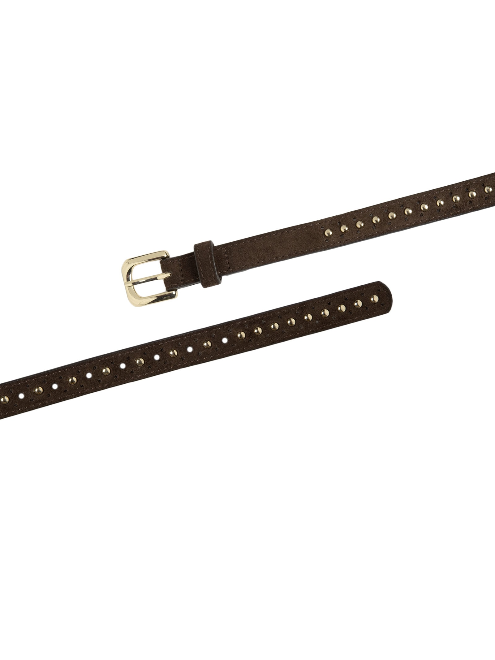 Cinto Feminino Com Tachinhas Marrom Market 33