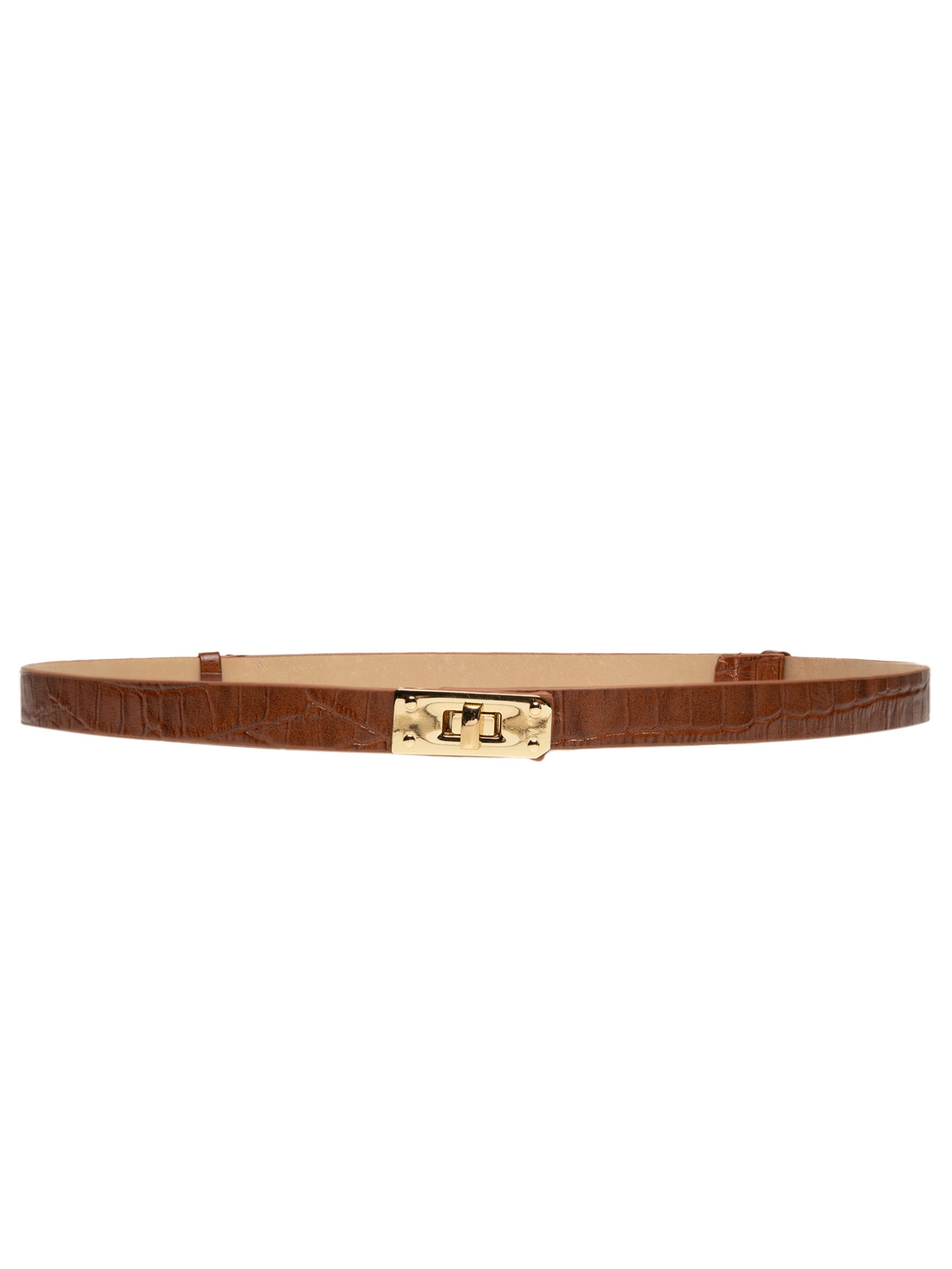 Cinto Feminino com Textura Croco – Marrom Market 33