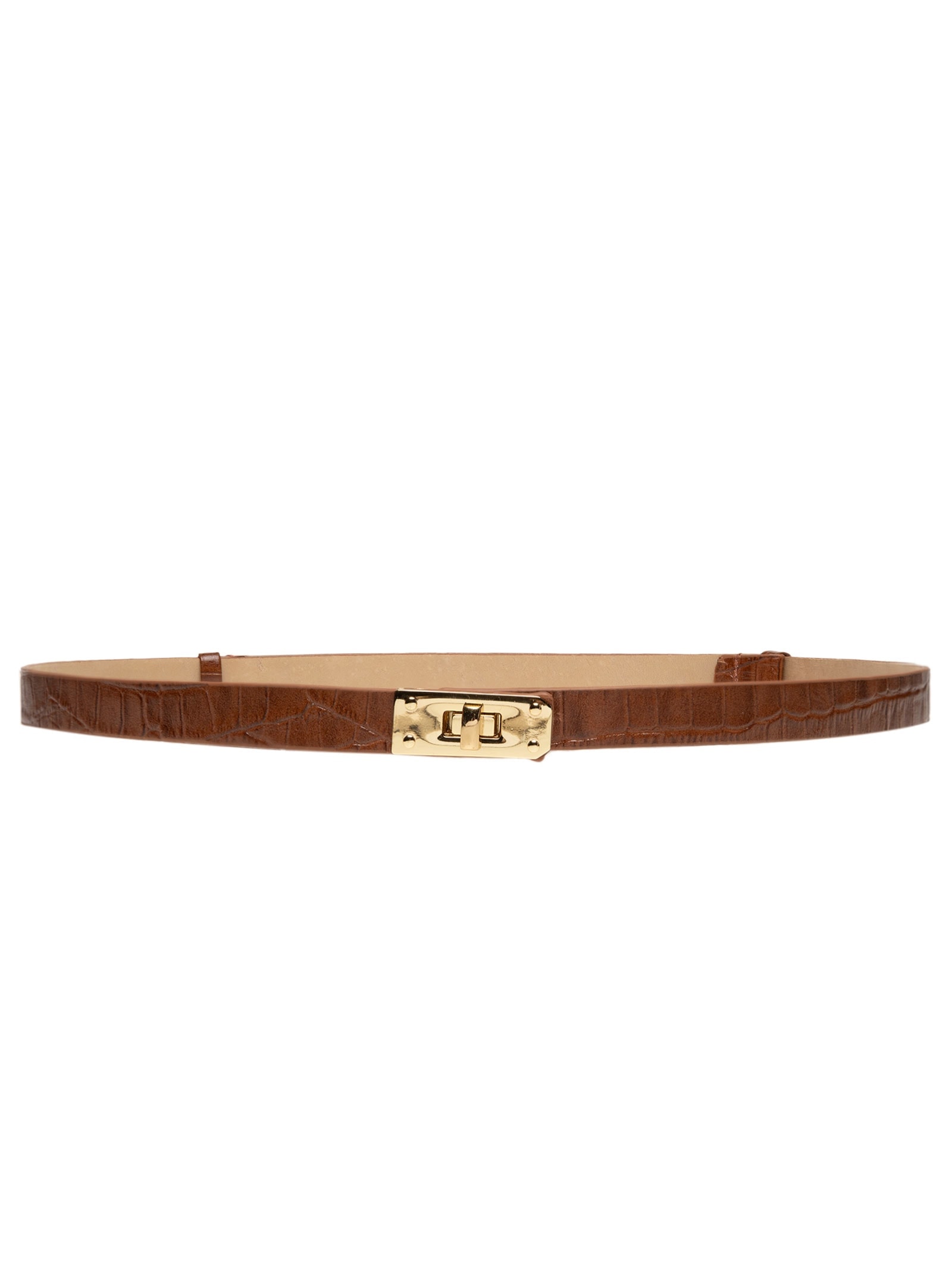 Cinto Feminino com Textura Croco – Marrom Market 33