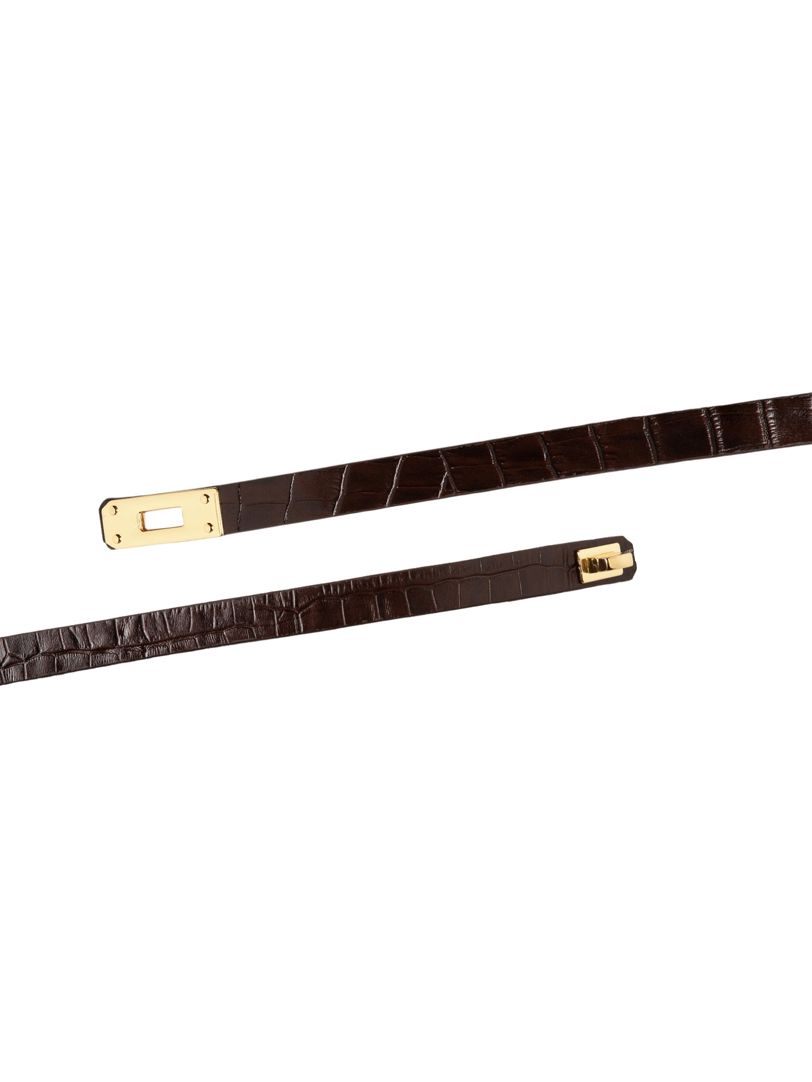Cinto Feminino com Textura Croco – Marrom Market 33
