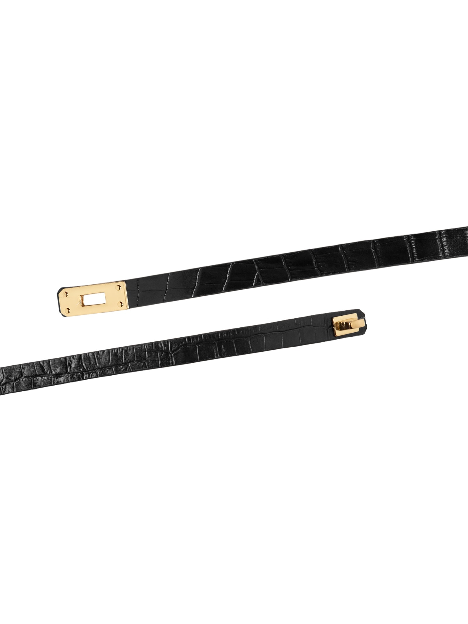 Cinto Feminino com Textura Croco – Preto Market 33