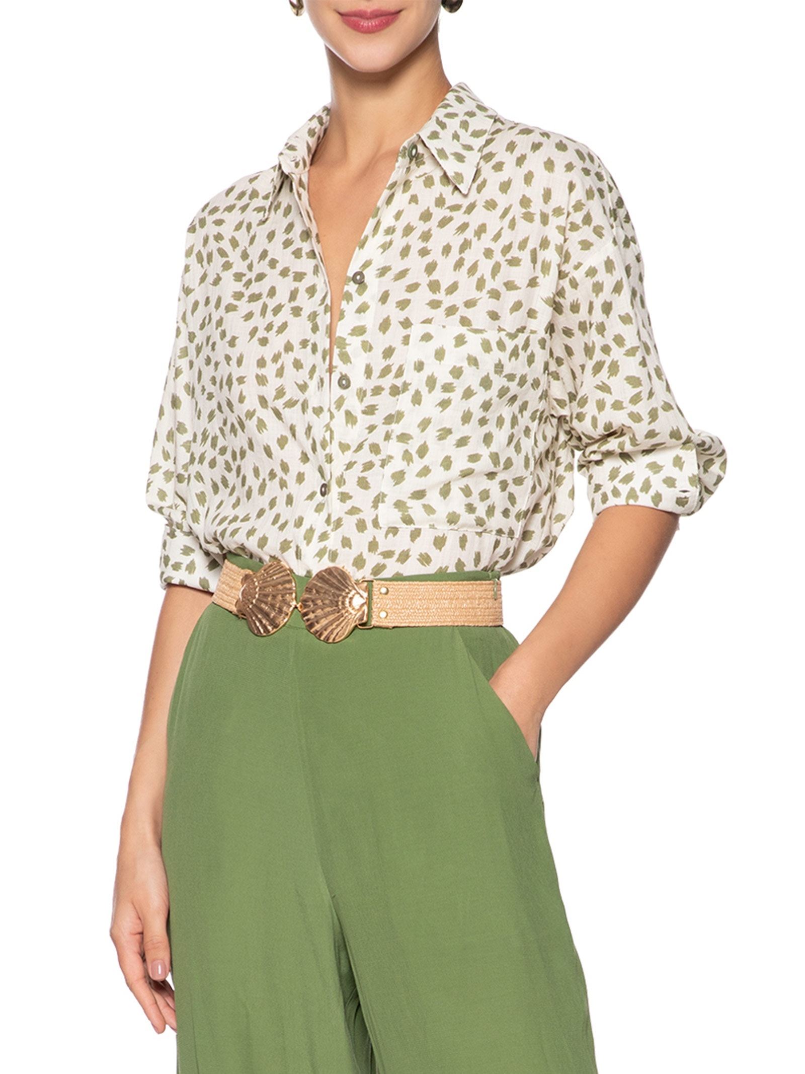 Cinto Feminino Concha Vieira Dourado Dress To