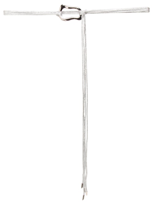 Cinto Feminino Corda Com Fivela Orgânica – Prateado