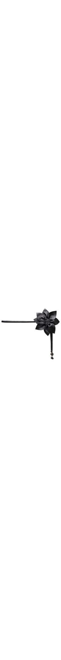 Cinto Feminino Cordão Flor -1,0 cm - Preto