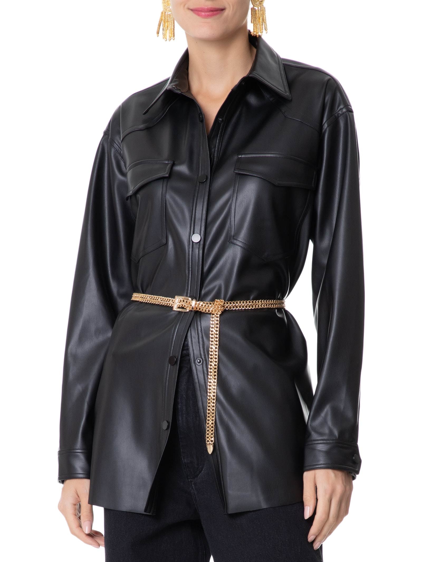 Cinto Feminino Corrente Com Fivela Dourado Market 33