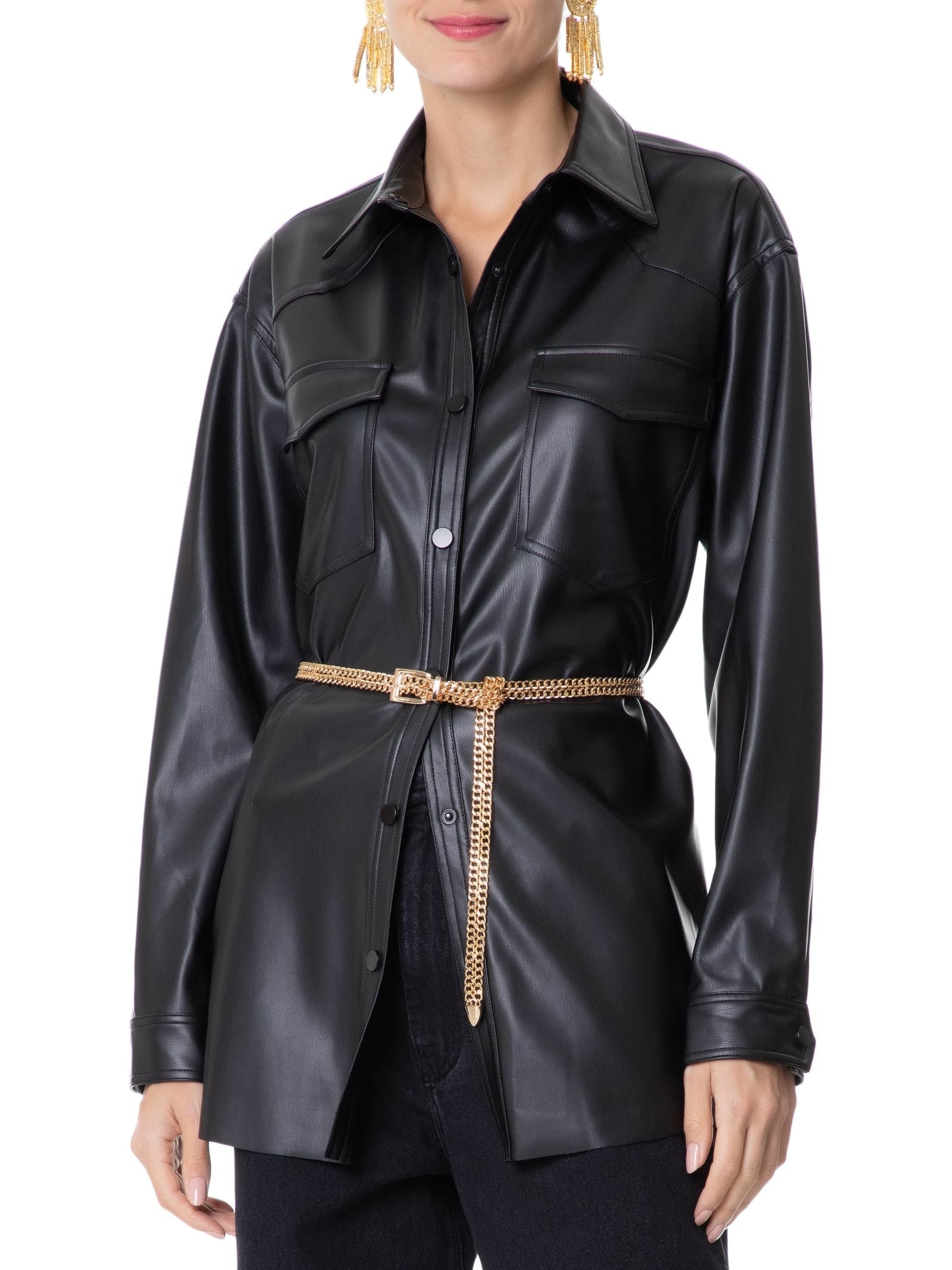 Cinto Feminino Corrente Com Fivela Dourado Market 33