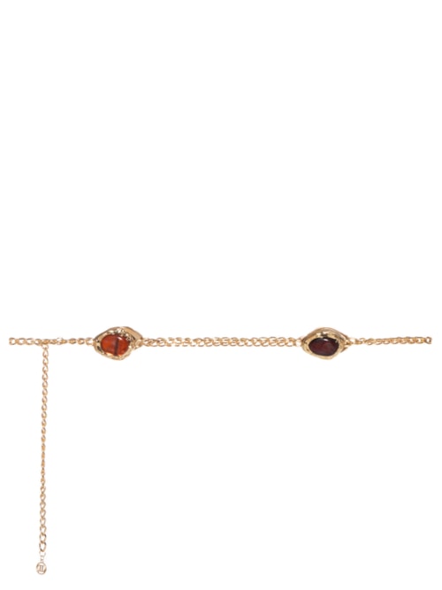 Cinto Feminino Corrente Fino Pedras – Dourado