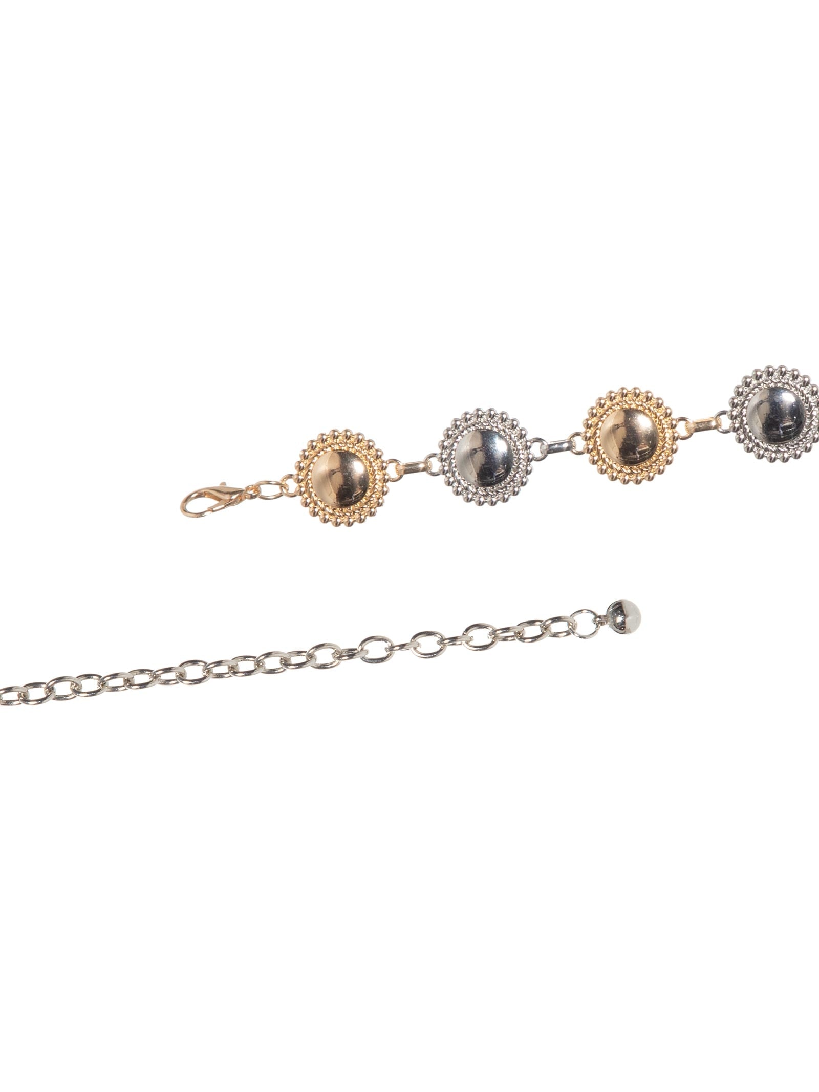 Cinto Feminino Corrente Medalhas Prata Market 33