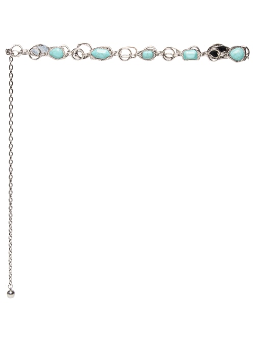 Cinto Feminino Corrente Pedraria Boho – Prateado