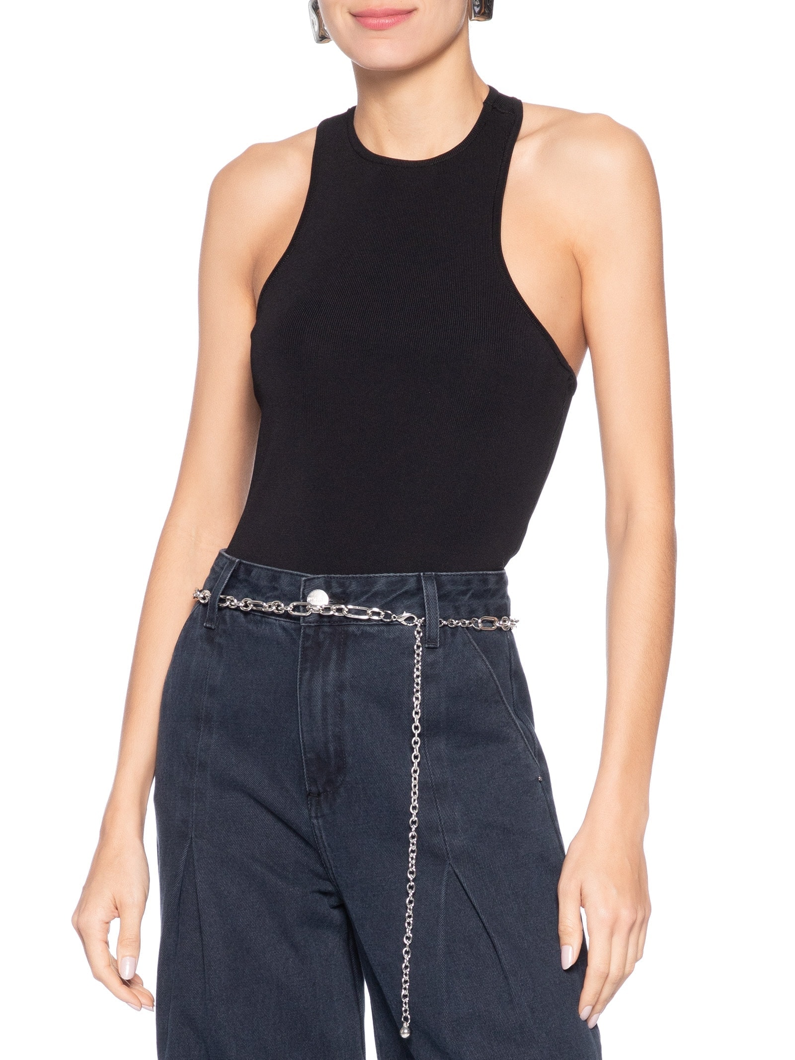 Cinto Feminino Corrente Prateado Market 33